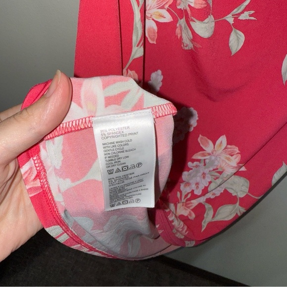 NWT Tommy Bahama Stretchy Petal of Honor Cowl Neck Drape Dress Size Large Pink - Picture 12 of 13